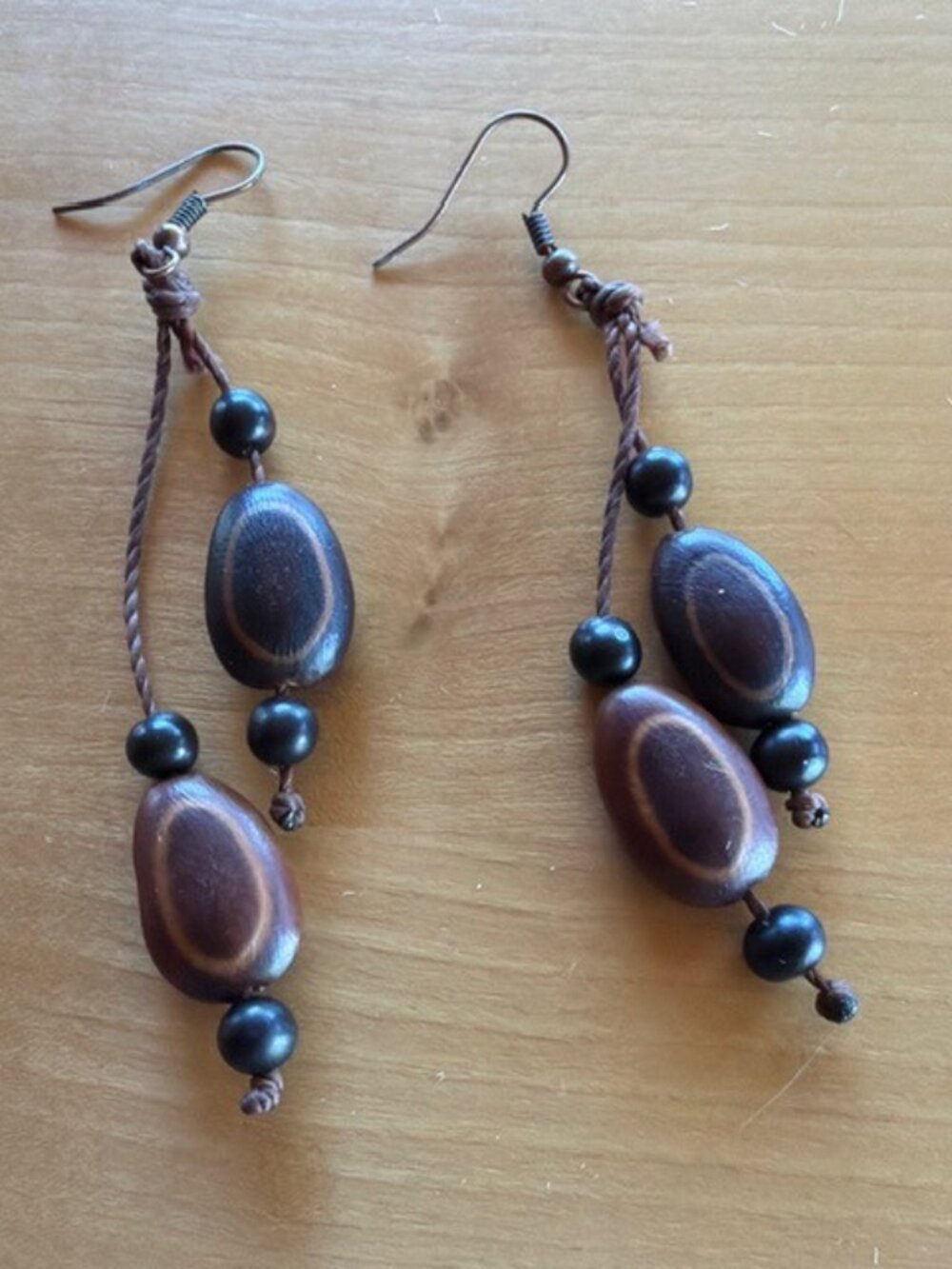 Wooden Bead Earrings